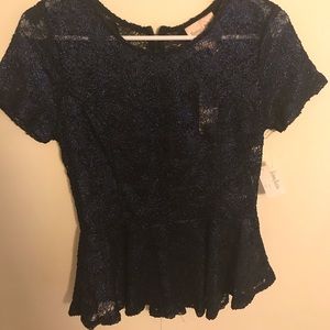Navy Blue Neiman Marcus Pendulum Top